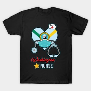 Washington Nurse - Love RN LPN CNA State Nursing Gift T-Shirt